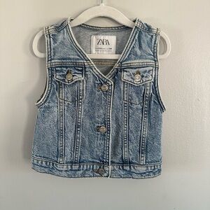 Zara Blue Denim Vest